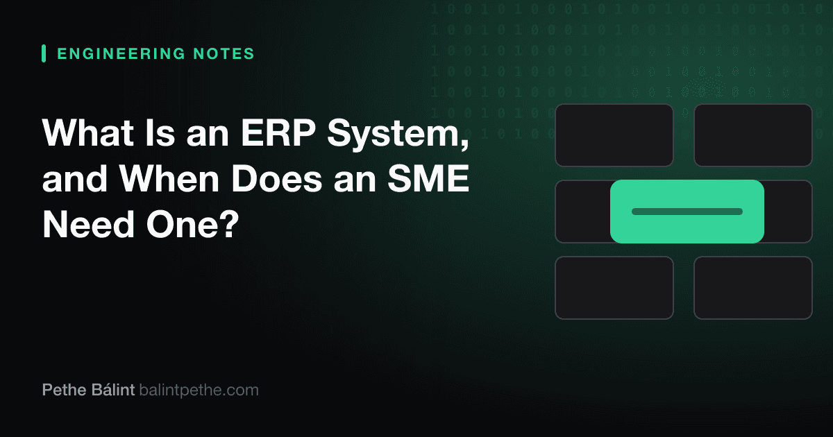 What Is an ERP System, and When Does an SME Need One?