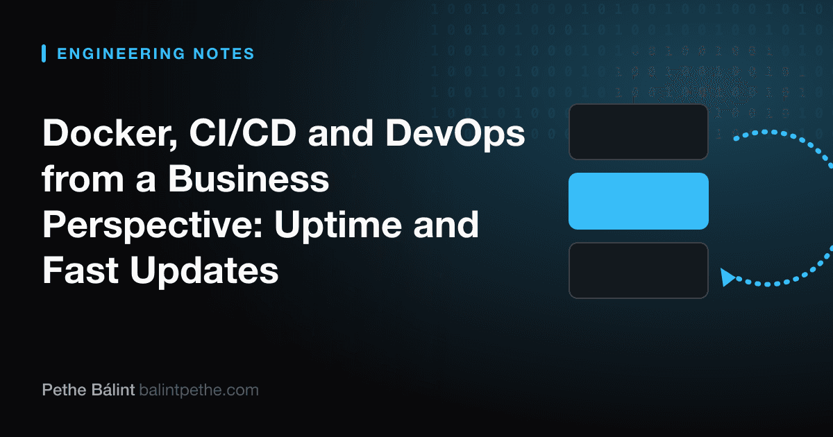 Docker, CI/CD and DevOps from a Business Perspective: Uptime and Fast Updates