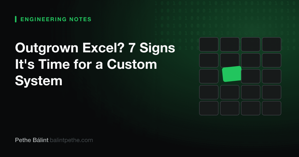 Outgrown Excel? 7 Signs It's Time for a Custom System