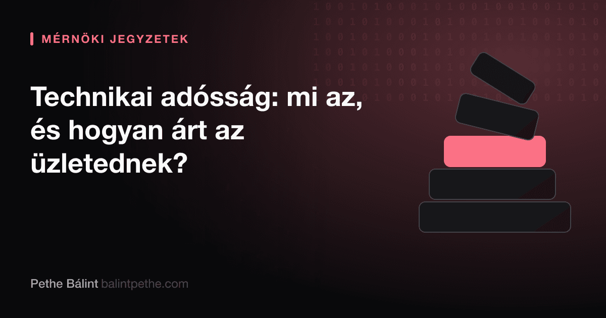 Technikai adósság: mi az, és hogyan árt az üzletednek?